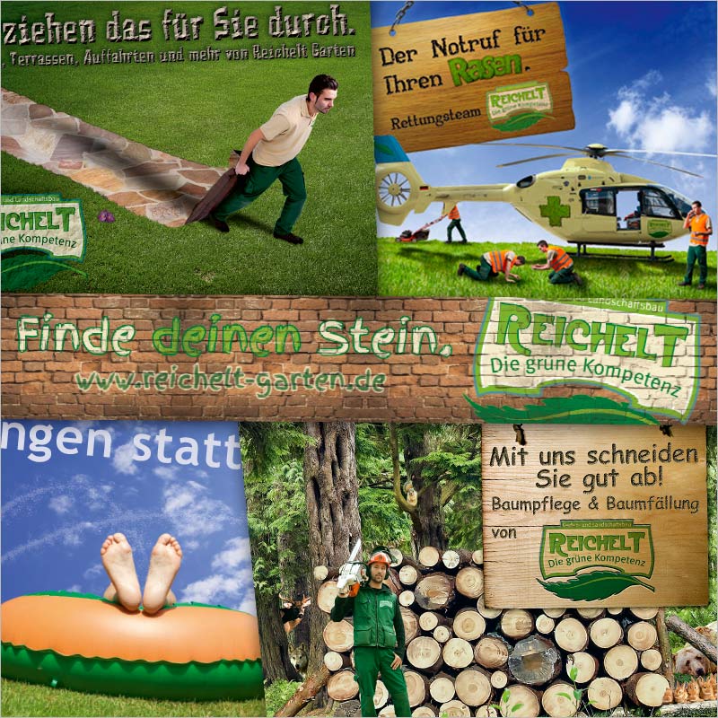 Referenz Bildcollage + Werbebild der Werbeagentur und Kreativagentur Zug