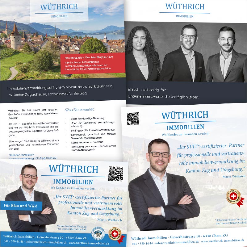 Referenz Flyer Grafikdesign der Werbeagentur und Kreativagentur Zug